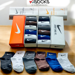 Premium Nike mid crew Socks Combo pack( 6 pair 1 box)